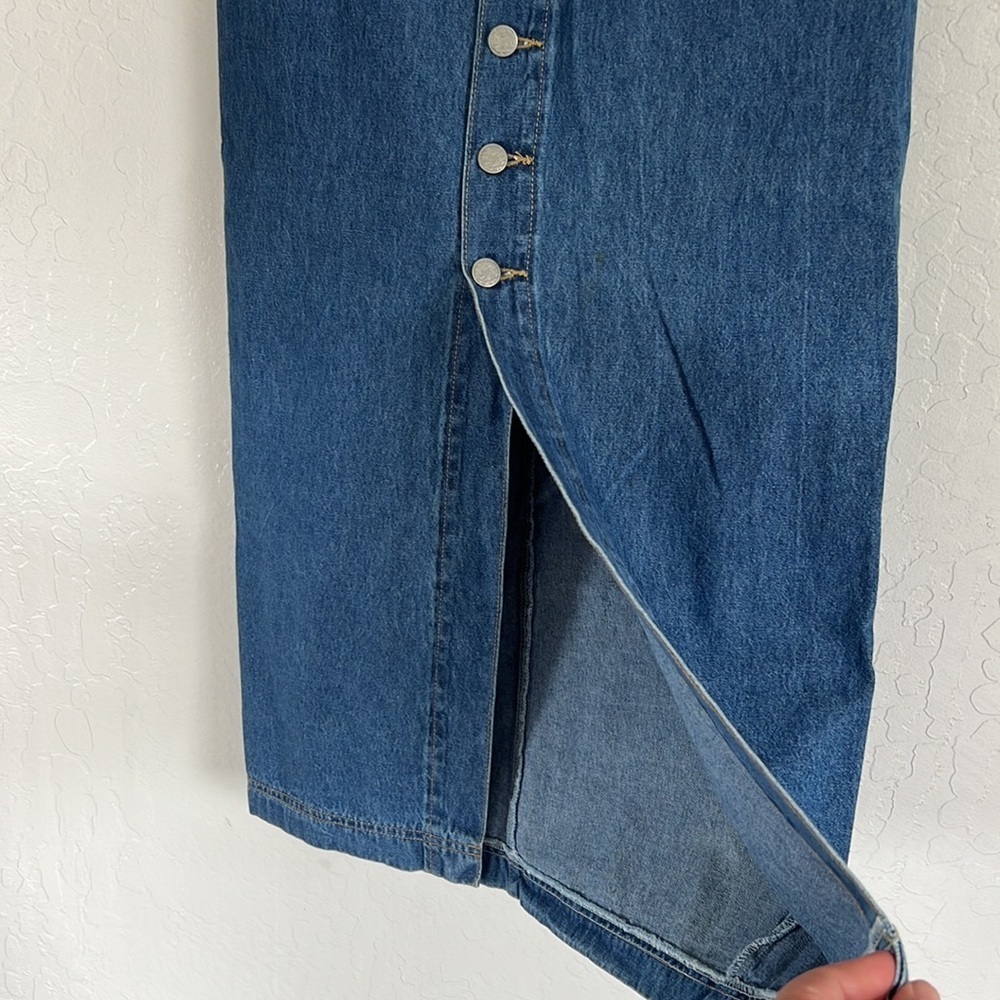 Jay Jacobs Vintage Boho Denim Skirt by Jay Jacobs  Straight Cut Y2K beth Dutton - Picture 12 of 13